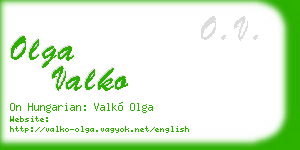 olga valko business card